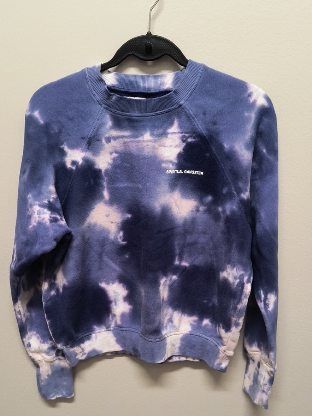 Spiritual Gangster Purple & White Tie-Dye Crewneck Sweatshirt